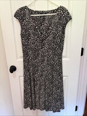 American Living Black and White Printed Dress